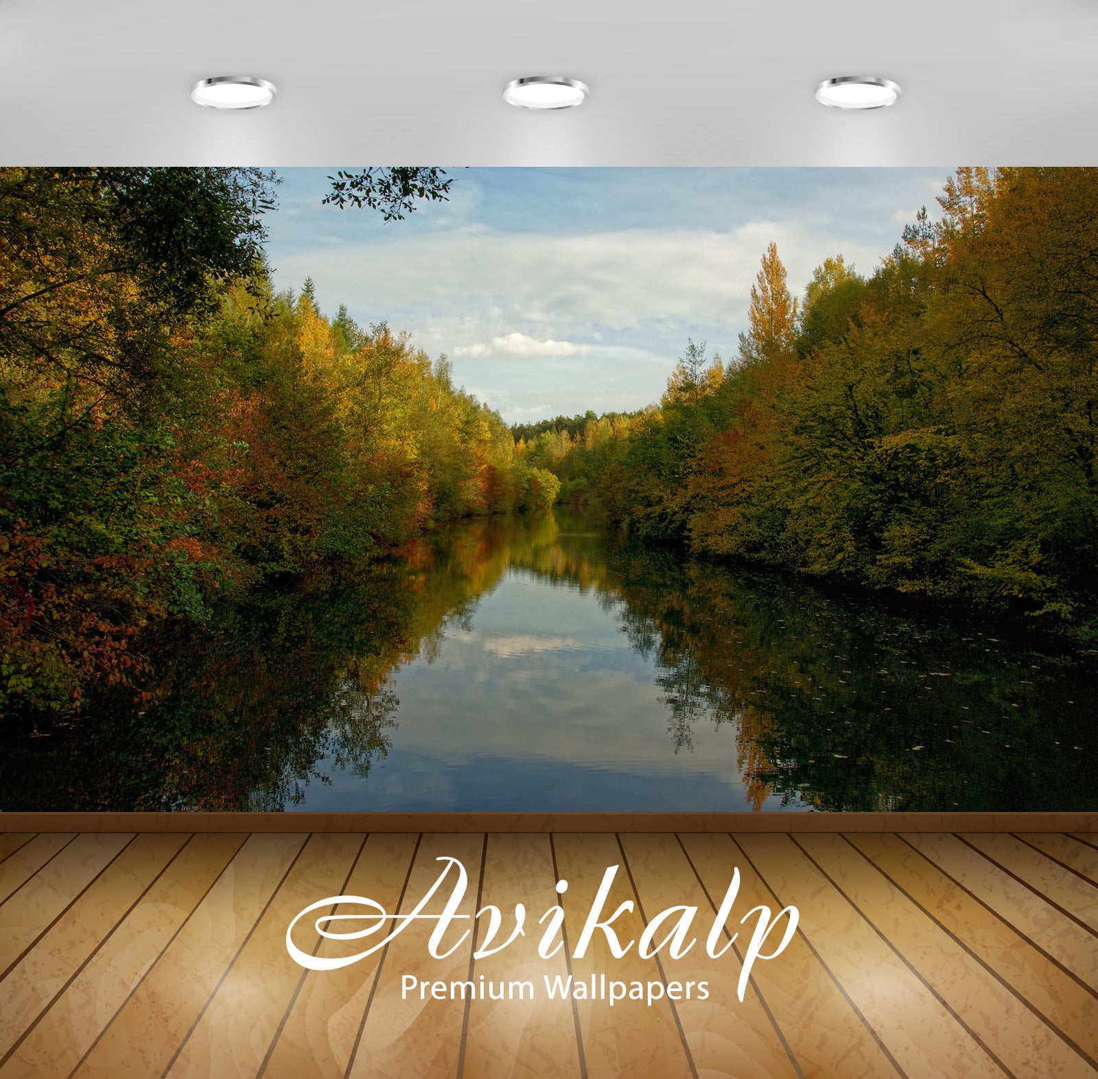 Avikalp Exclusive Awi5291 Calm River Splitting The Autumn Forest Nature Full HD Wallpapers for Livin Avikalp Exclusive Awi5291 Calm River Splitting The Autumn Forest Nature Full HD Wallpapers for Livin