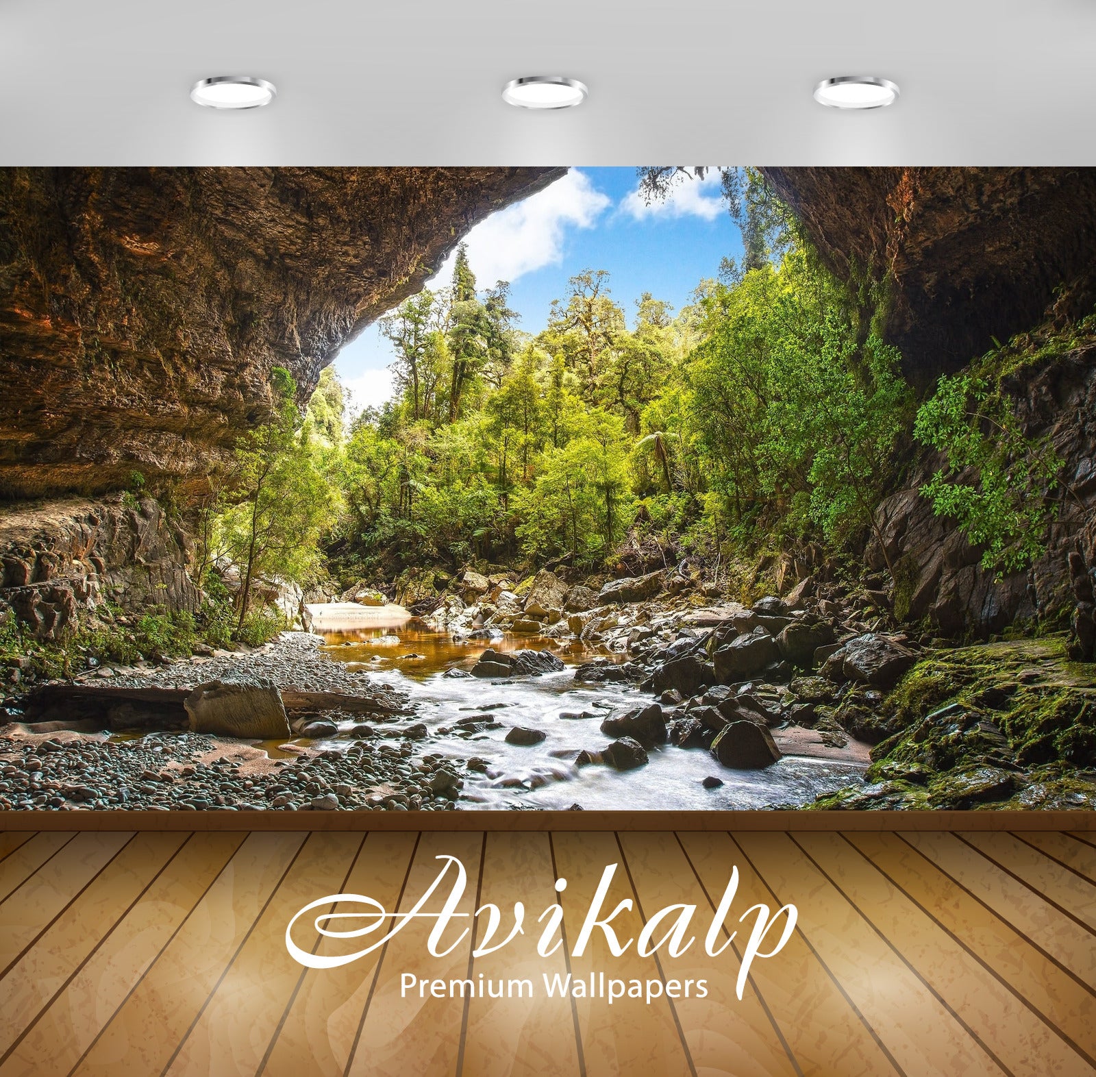 Avikalp Exclusive Awi5305 Cave In The Rocky Mountain Nature Full HD Wallpapers for Living room, Hall Avikalp Exclusive Awi5305 Cave In The Rocky Mountain Nature Full HD Wallpapers for Living room, Hall