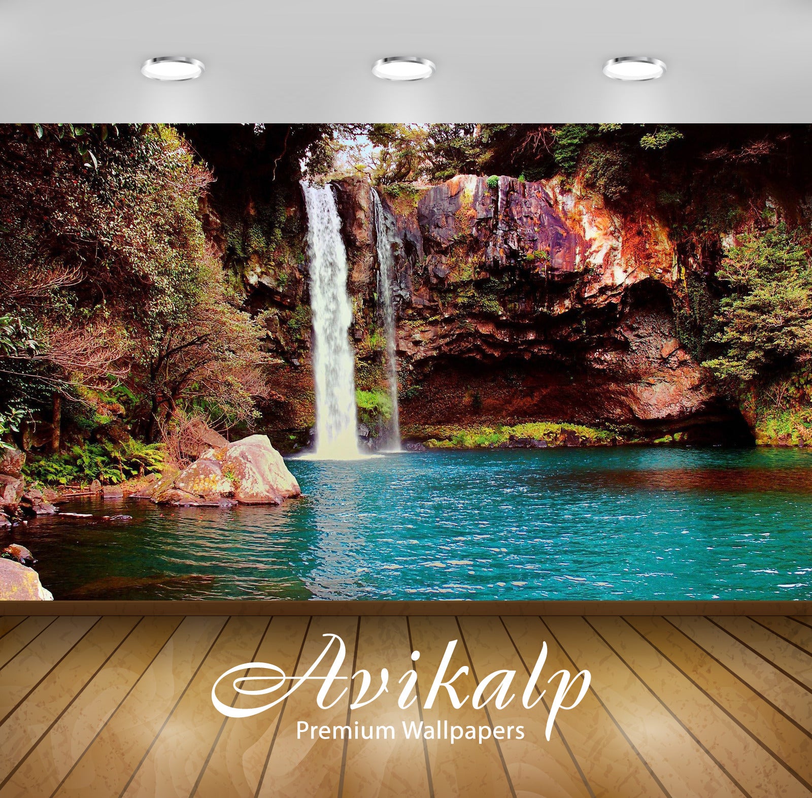 Avikalp Exclusive Awi5314 Cheonjiyeon Waterfall South Korea Nature Full HD Wallpapers for Living roo Avikalp Exclusive Awi5314 Cheonjiyeon Waterfall South Korea Nature Full HD Wallpapers for Living roo