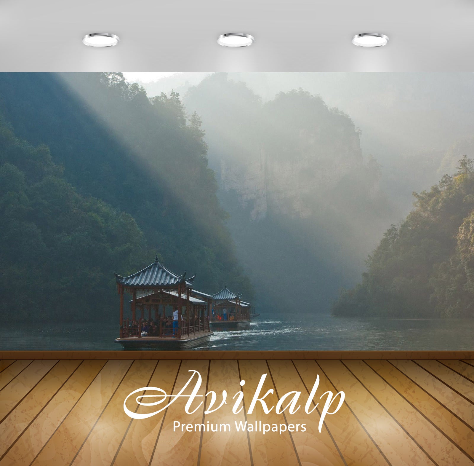 Avikalp Exclusive Awi5315 Chinese Boats Nature Full HD Wallpapers for Living room, Hall, Kids Room, Avikalp Exclusive Awi5315 Chinese Boats Nature Full HD Wallpapers for Living room, Hall, Kids Room,