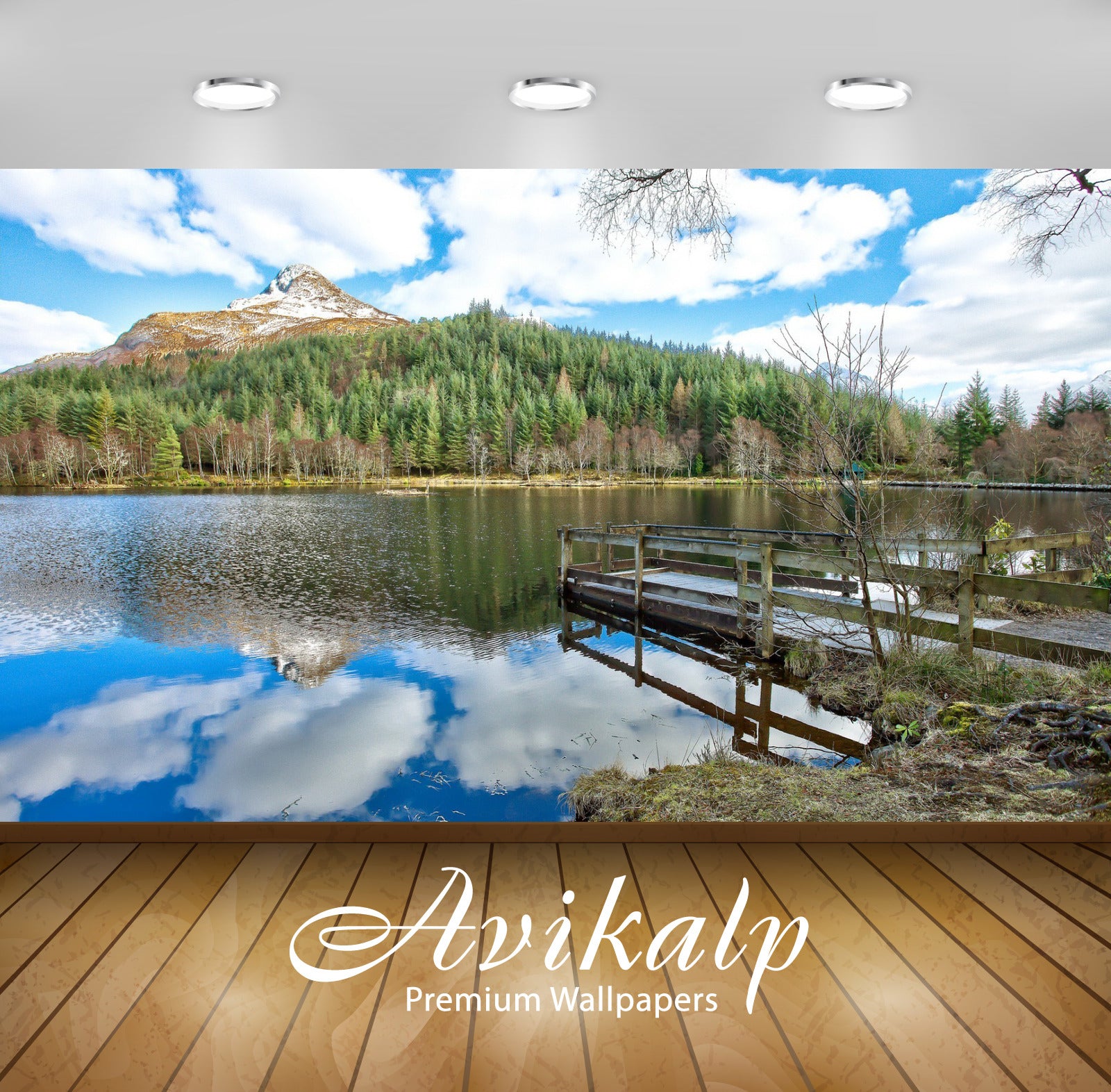 Avikalp Exclusive Awi5413 Fluffy Clouds Above The Lake Nature Full HD Wallpapers for Living room, Ha Avikalp Exclusive Awi5413 Fluffy Clouds Above The Lake Nature Full HD Wallpapers for Living room, Ha