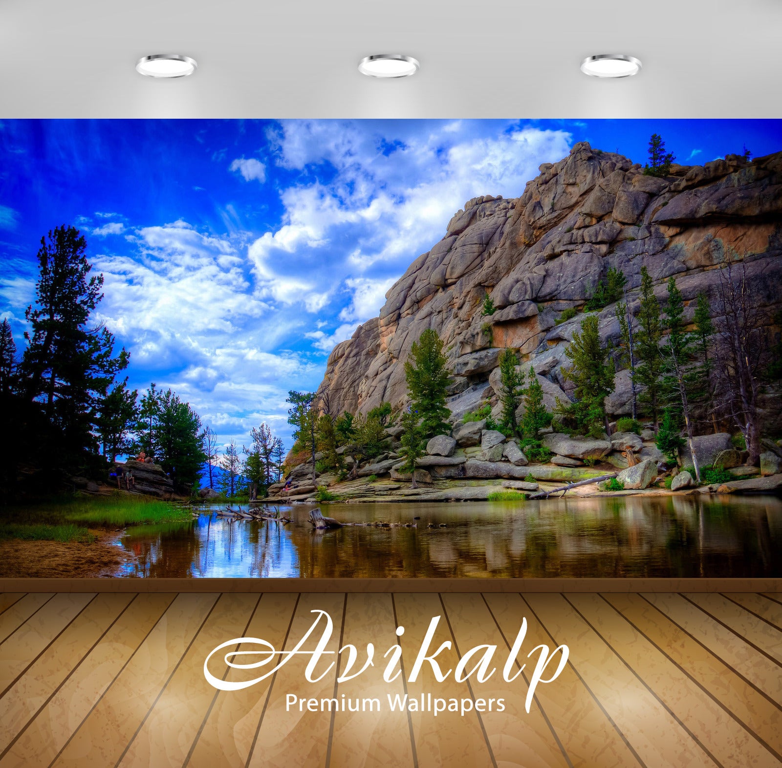 Avikalp Exclusive Awi5423 Fluffy Clouds Over The River Nature Full HD Wallpapers for Living room, Ha Avikalp Exclusive Awi5423 Fluffy Clouds Over The River Nature Full HD Wallpapers for Living room, Ha