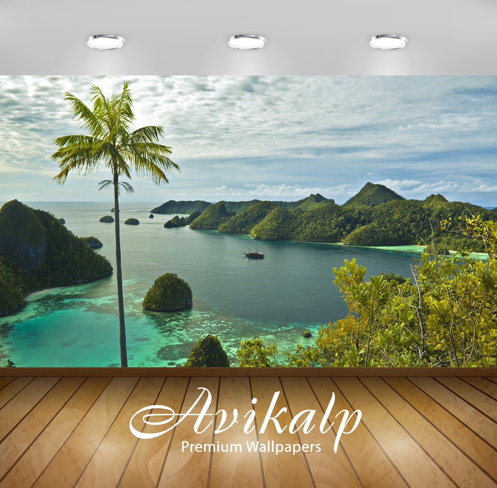 Avikalp Exclusive Awi5461 Forest On Rocky Islands Nature Full HD Wallpapers for Living room, Hall, K Avikalp Exclusive Awi5461 Forest On Rocky Islands Nature Full HD Wallpapers for Living room, Hall, K