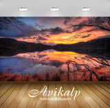 Avikalp Exclusive Awi5508 Golden Autumn Sunset Reflecting In The Lake Nature Full HD Wallpapers for Avikalp Exclusive Awi5508 Golden Autumn Sunset Reflecting In The Lake Nature Full HD Wallpapers for