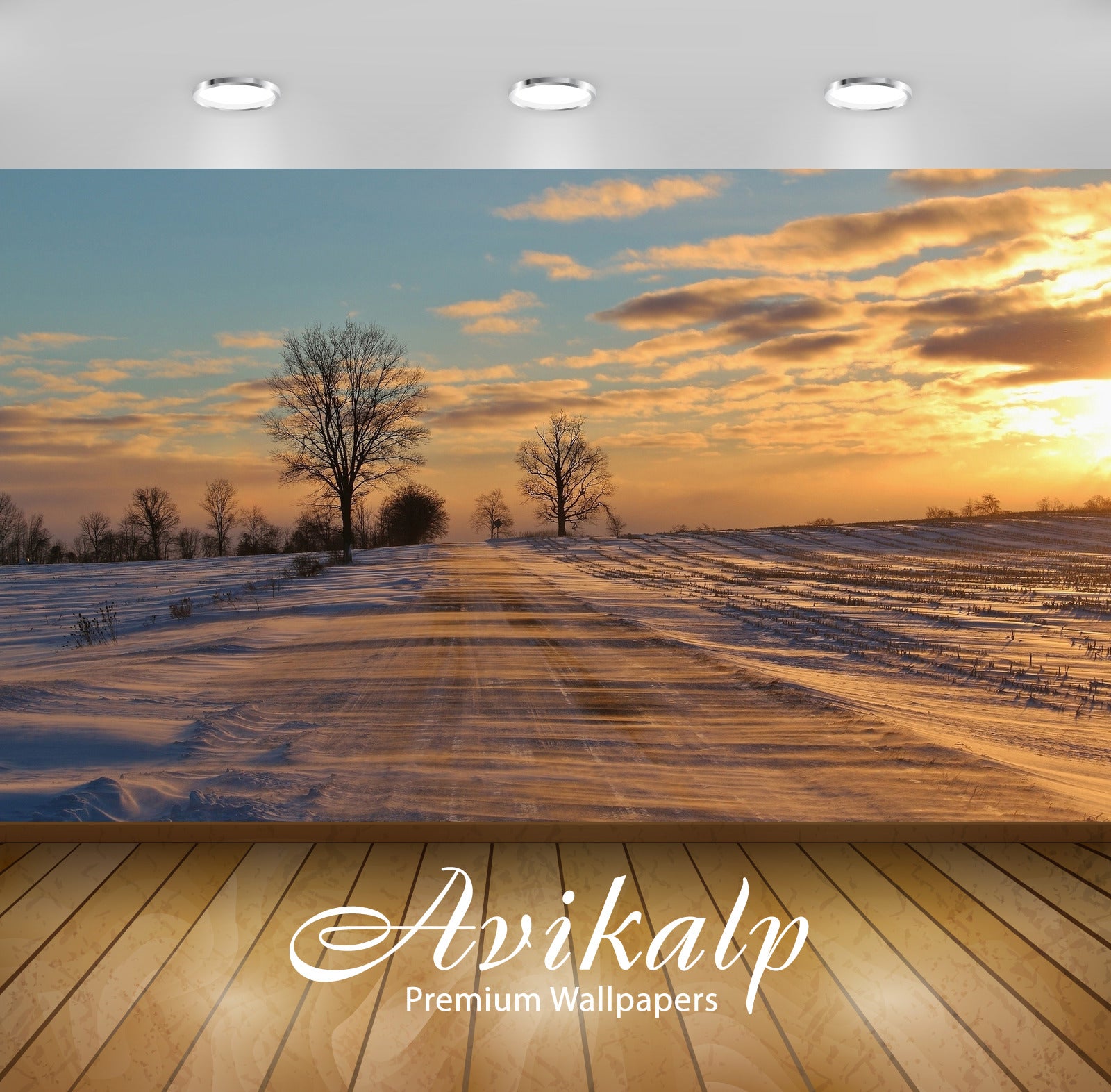 Avikalp Exclusive Awi5522 Golden Sunset Over The Snow Nature Full HD Wallpapers for Living room, Hal Avikalp Exclusive Awi5522 Golden Sunset Over The Snow Nature Full HD Wallpapers for Living room, Hal