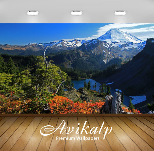 Avikalp Exclusive Awi5529 Gorgeous View Of The Lake From The High Mountain Peak Nature Full HD Wallp