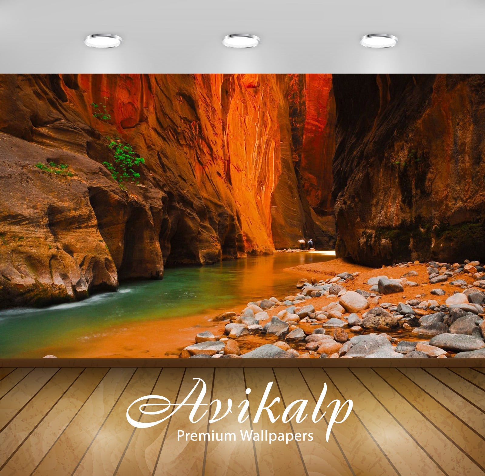 Avikalp Exclusive Awi5585 Green River In The Cave Nature Full HD Wallpapers for Living room, Hall, K Avikalp Exclusive Awi5585 Green River In The Cave Nature Full HD Wallpapers for Living room, Hall, K