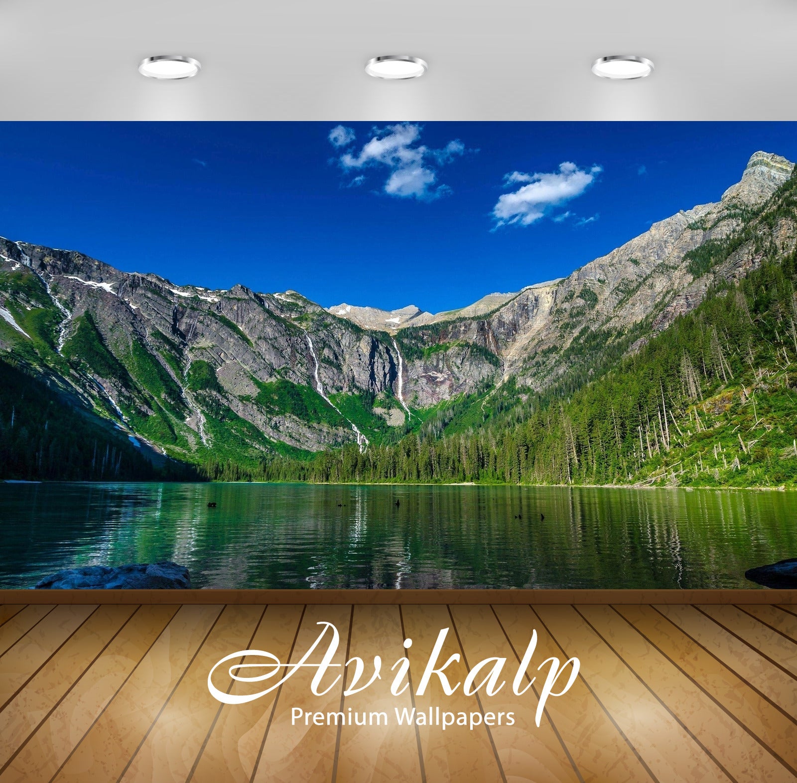 Avikalp Exclusive Awi5594 Green Water Of The Avalanche Lake Nature Full HD Wallpapers for Living roo Avikalp Exclusive Awi5594 Green Water Of The Avalanche Lake Nature Full HD Wallpapers for Living roo