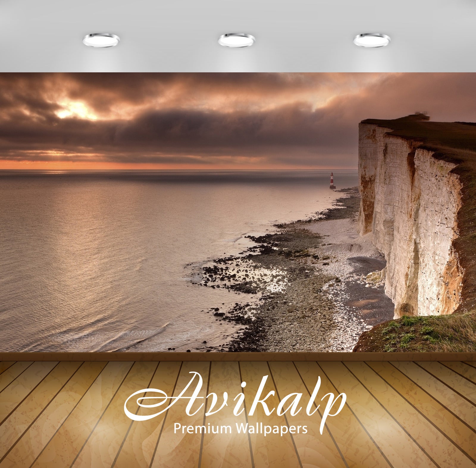 Avikalp Exclusive Awi5610 High Rocky Ocean Shore At Sunset Nature Full HD Wallpapers for Living room Avikalp Exclusive Awi5610 High Rocky Ocean Shore At Sunset Nature Full HD Wallpapers for Living room