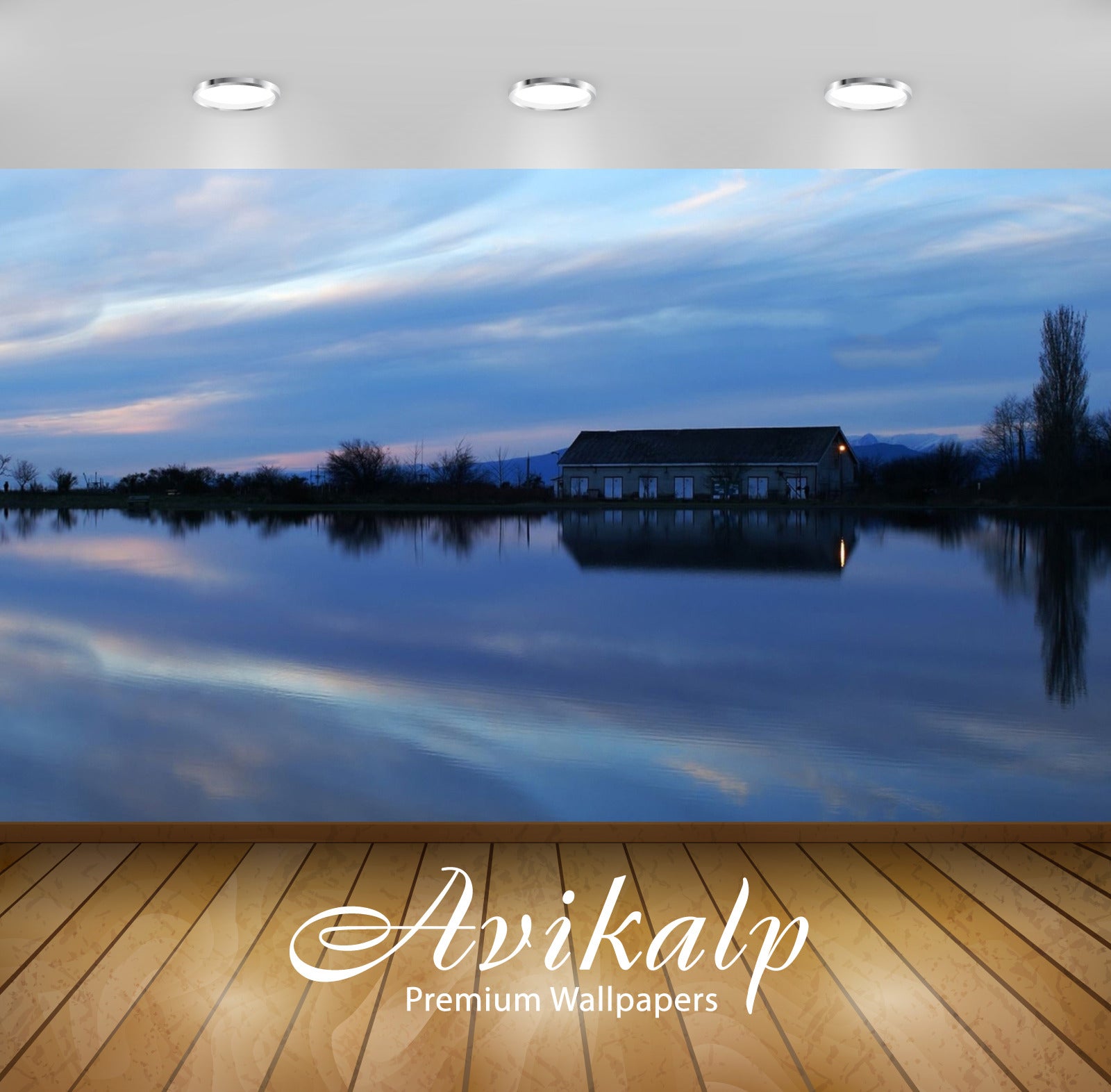 Avikalp Exclusive Awi5622 House By The Lake Nature Full HD Wallpapers for Living room, Hall, Kids Ro Avikalp Exclusive Awi5622 House By The Lake Nature Full HD Wallpapers for Living room, Hall, Kids Ro