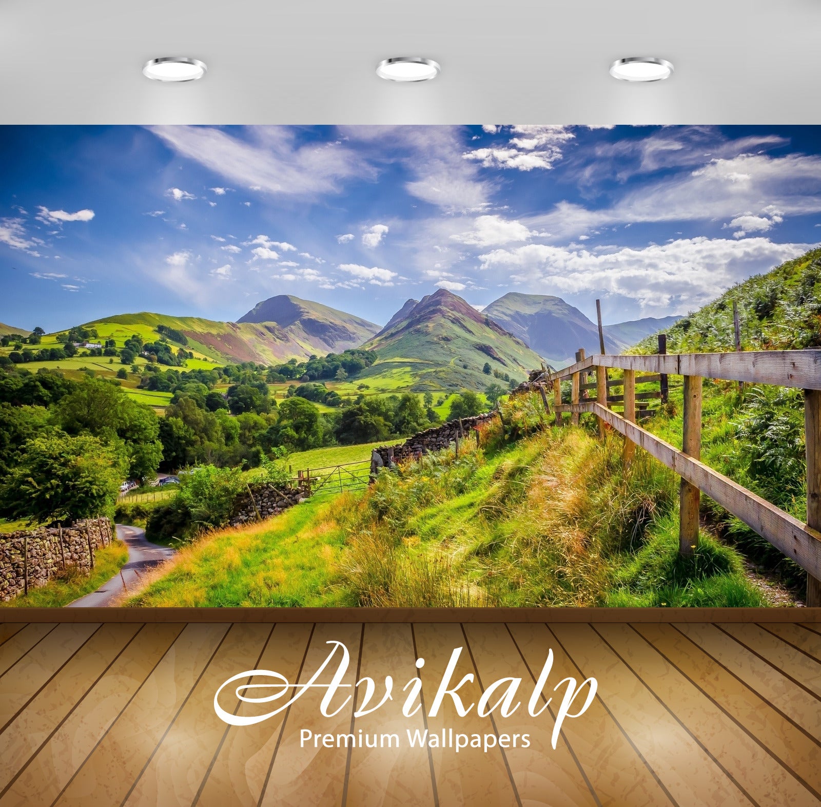 Avikalp Exclusive Awi5627 Houses On The Green Hills Nature Full HD Wallpapers for Living room, Hall, Avikalp Exclusive Awi5627 Houses On The Green Hills Nature Full HD Wallpapers for Living room, Hall,