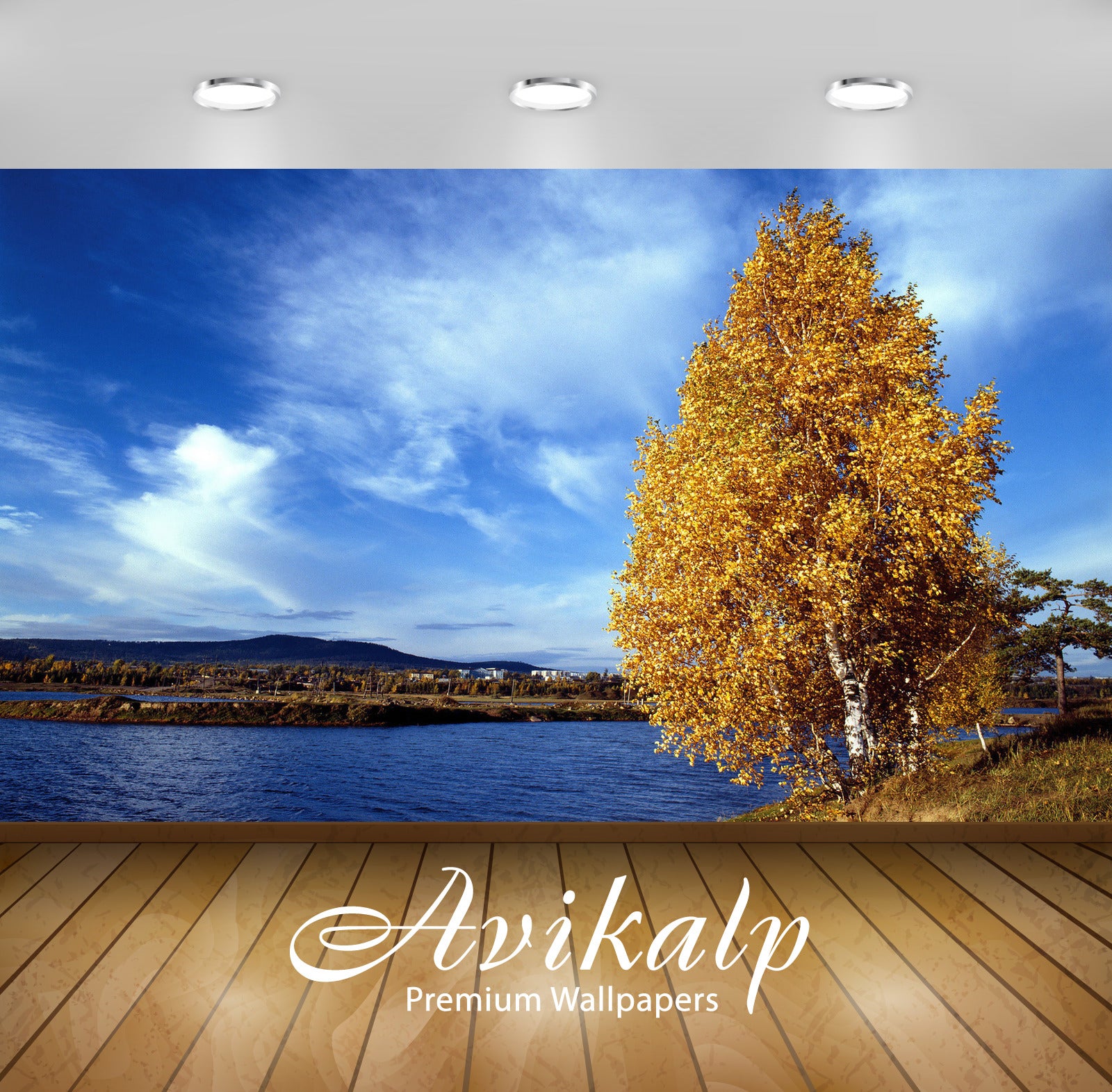 Avikalp Exclusive Awi5707 Lakeside Autumn Tree Nature Full HD Wallpapers for Living room, Hall, Kids Avikalp Exclusive Awi5707 Lakeside Autumn Tree Nature Full HD Wallpapers for Living room, Hall, Kids