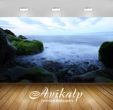 Avikalp Exclusive Awi5780 Mossy Rocks On The Beach Nature Full HD Wallpapers for Living room, Hall, Avikalp Exclusive Awi5780 Mossy Rocks On The Beach Nature Full HD Wallpapers for Living room, Hall,