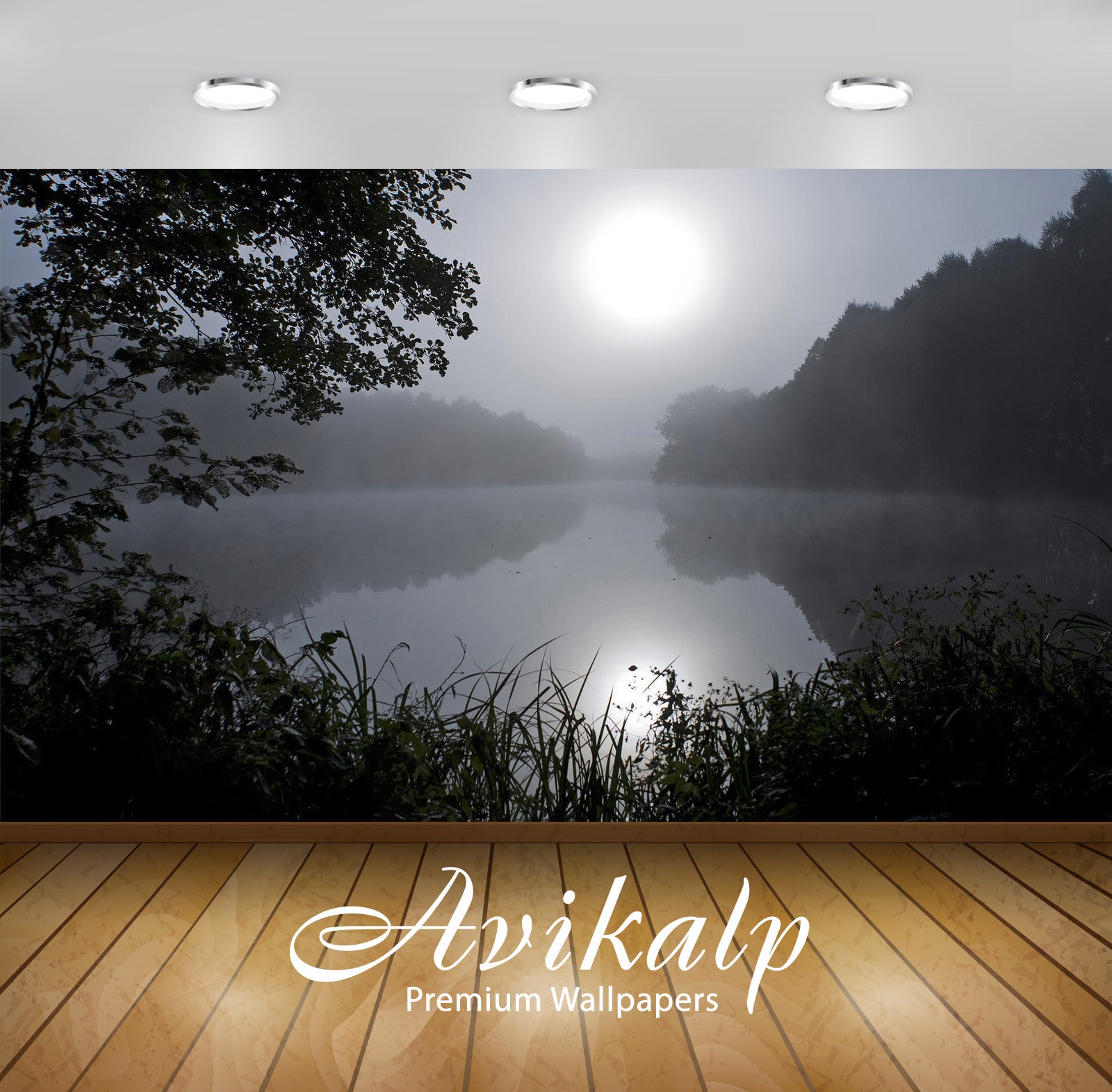 Avikalp Exclusive Awi5850 Mysterious Foggy Lake Nature Full HD Wallpapers for Living room, Hall, Kid Avikalp Exclusive Awi5850 Mysterious Foggy Lake Nature Full HD Wallpapers for Living room, Hall, Kid