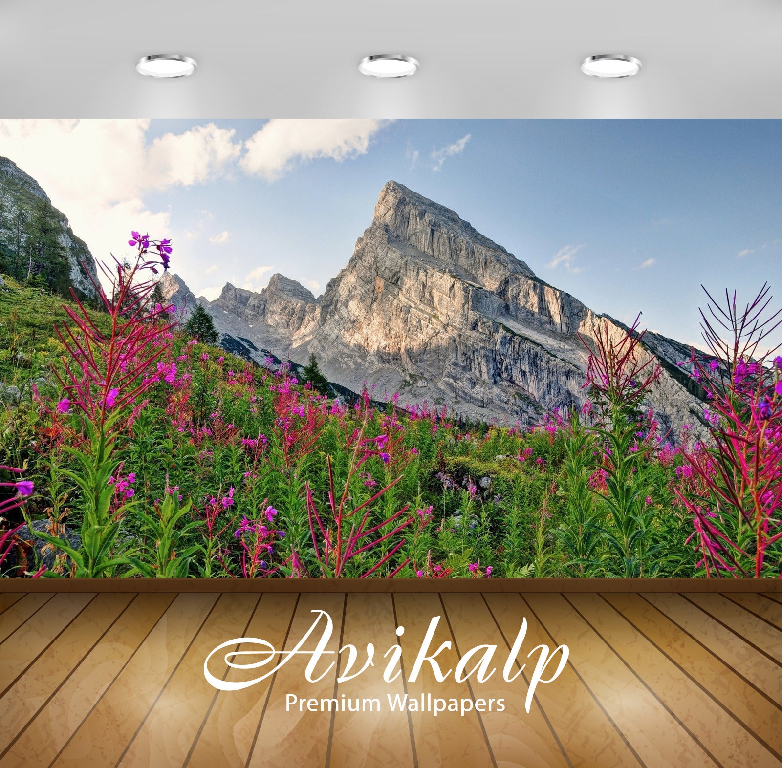 Avikalp Exclusive Awi5928 Pink Wild Flowers Rising From The Green Mountains Nature Full HD Wallpaper Avikalp Exclusive Awi5928 Pink Wild Flowers Rising From The Green Mountains Nature Full HD Wallpaper