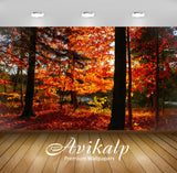 Avikalp Exclusive Awi5968 Red Forest Nature Full HD Wallpapers for Living room, Hall, Kids Room, Kit Avikalp Exclusive Awi5968 Red Forest Nature Full HD Wallpapers for Living room, Hall, Kids Room, Kit