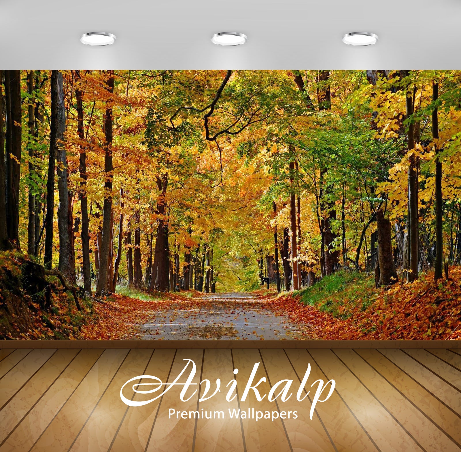 Avikalp Exclusive Awi5969 Red Forest Path Nature Full HD Wallpapers for Living room, Hall, Kids Room Avikalp Exclusive Awi5969 Red Forest Path Nature Full HD Wallpapers for Living room, Hall, Kids Room