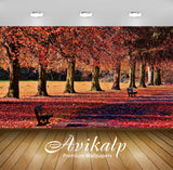 Avikalp Exclusive Awi5971 Red Leaves In The Park Nature Full HD Wallpapers for Living room, Hall, Ki Avikalp Exclusive Awi5971 Red Leaves In The Park Nature Full HD Wallpapers for Living room, Hall, Ki
