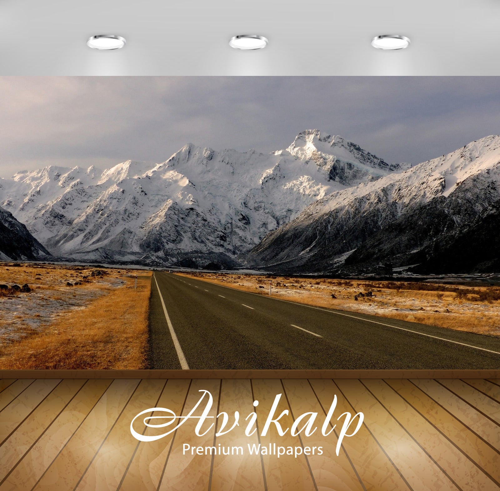 Avikalp Exclusive Awi6034 Road Towards The Snowy Mountains Nature Full HD Wallpapers for Living room Avikalp Exclusive Awi6034 Road Towards The Snowy Mountains Nature Full HD Wallpapers for Living room