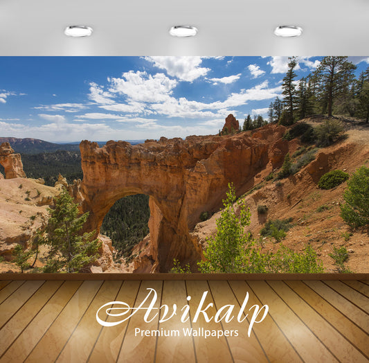 Avikalp Exclusive Awi6056 Rocky Bridge In Bryce Canyon National Park Nature Full HD Wallpapers for L