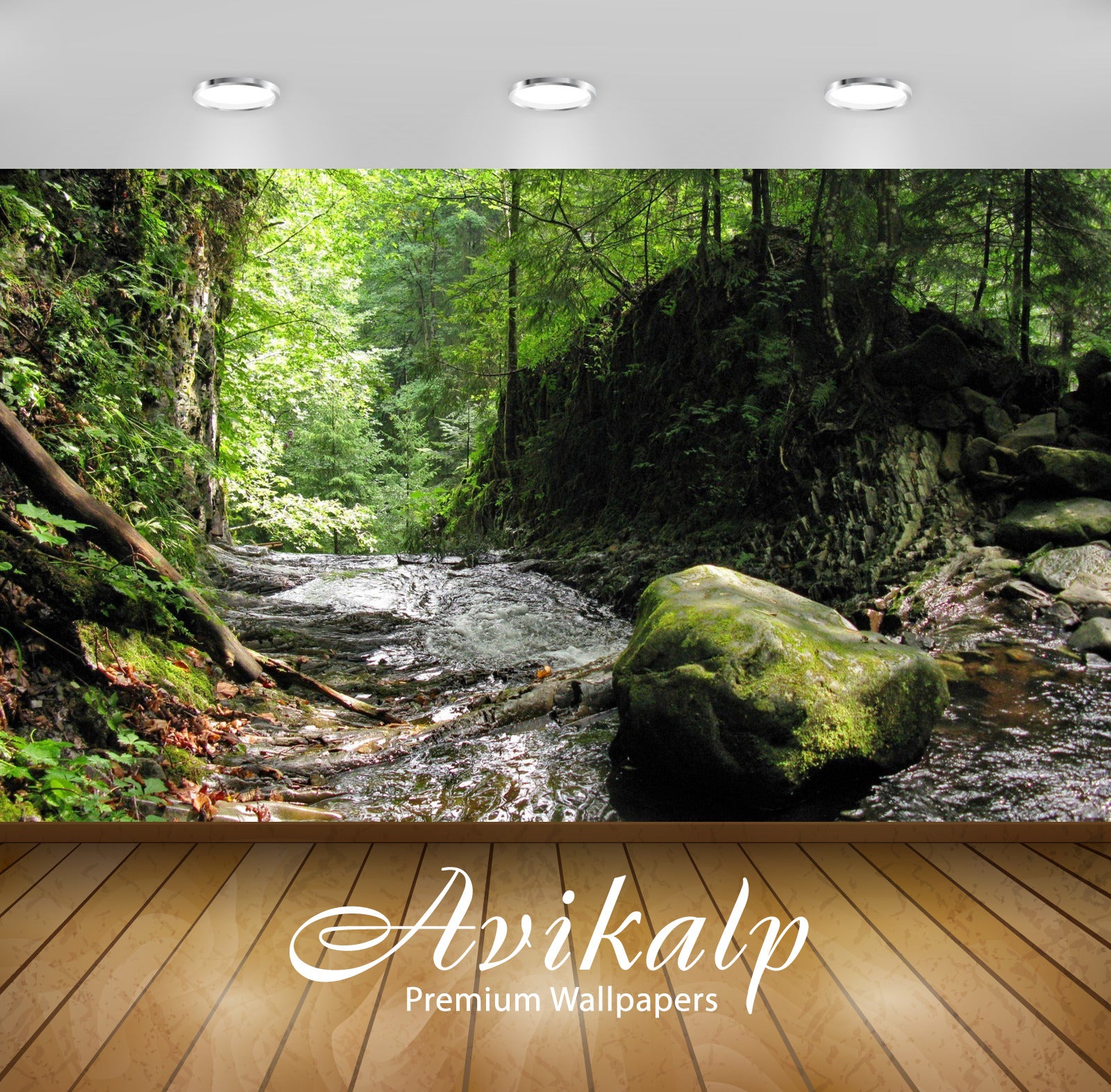 Avikalp Exclusive Awi6111 Rocky River In The Forest Nature Full HD Wallpapers for Living room, Hall, Avikalp Exclusive Awi6111 Rocky River In The Forest Nature Full HD Wallpapers for Living room, Hall,