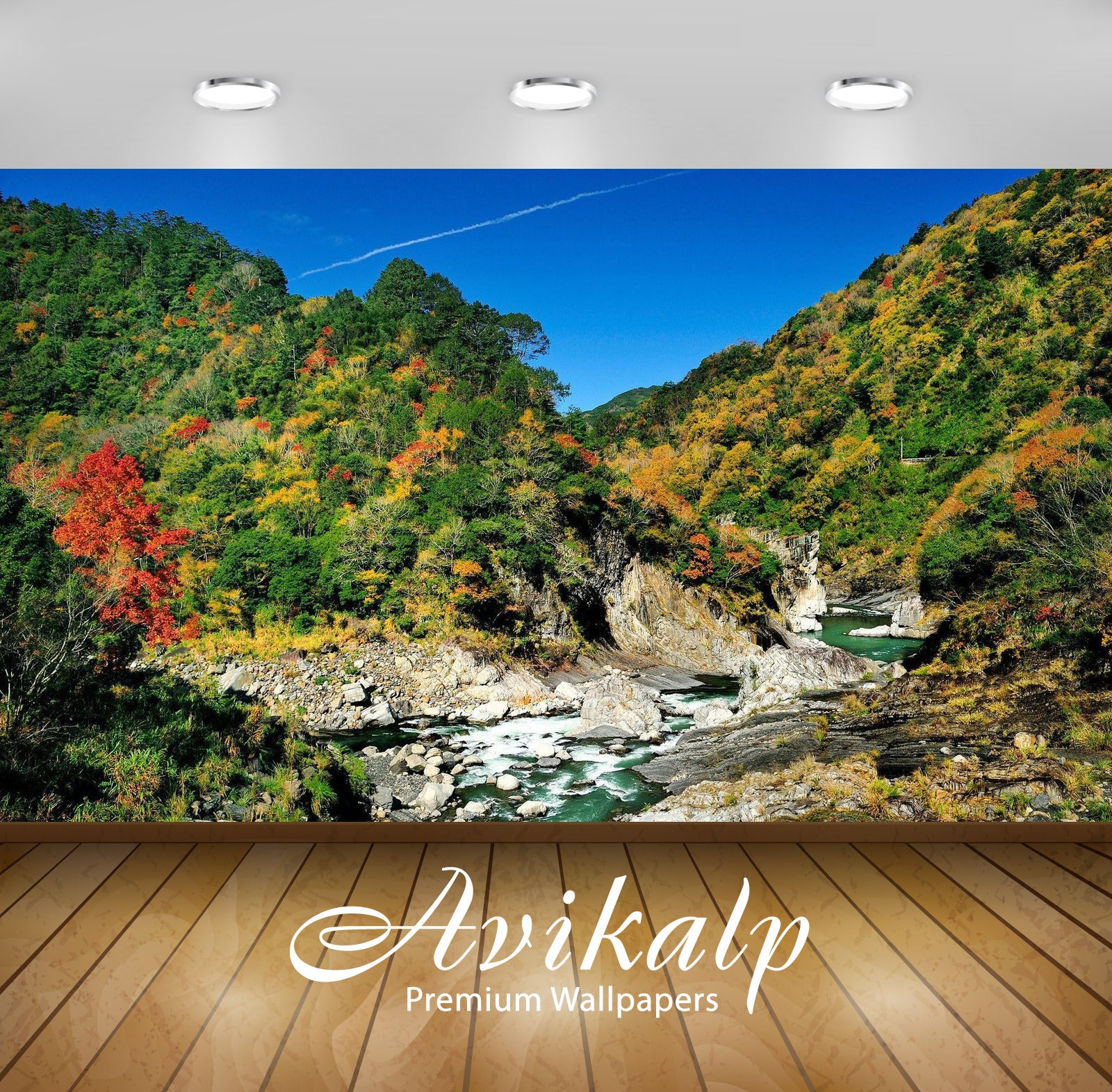 Avikalp Exclusive Awi6115 Rocky River Through Autumn Forest Nature Full HD Wallpapers for Living roo Avikalp Exclusive Awi6115 Rocky River Through Autumn Forest Nature Full HD Wallpapers for Living roo