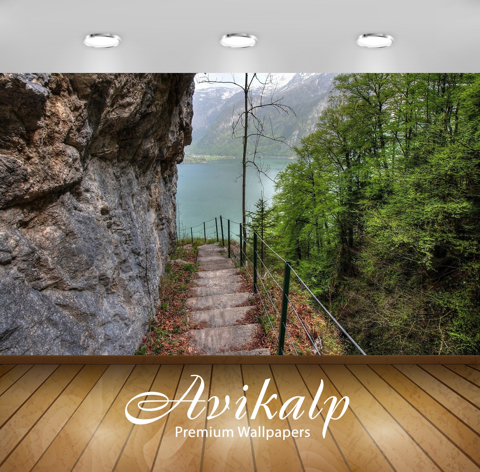 Avikalp Exclusive Awi6118 Rocky Stairs To The Lake Nature Full HD Wallpapers for Living room, Hall, Avikalp Exclusive Awi6118 Rocky Stairs To The Lake Nature Full HD Wallpapers for Living room, Hall,