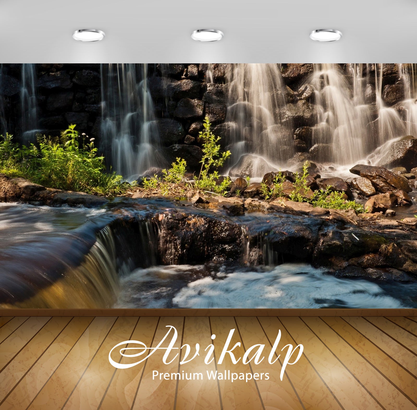 Avikalp Exclusive Awi6125 Rocky Waterfall Reaching To The Whriling River Nature Full HD Wallpapers f Avikalp Exclusive Awi6125 Rocky Waterfall Reaching To The Whriling River Nature Full HD Wallpapers f