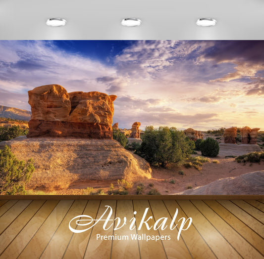 Avikalp Exclusive Awi6142 Rusty Rocks Nature Full HD Wallpapers for Living room, Hall, Kids Room, Ki