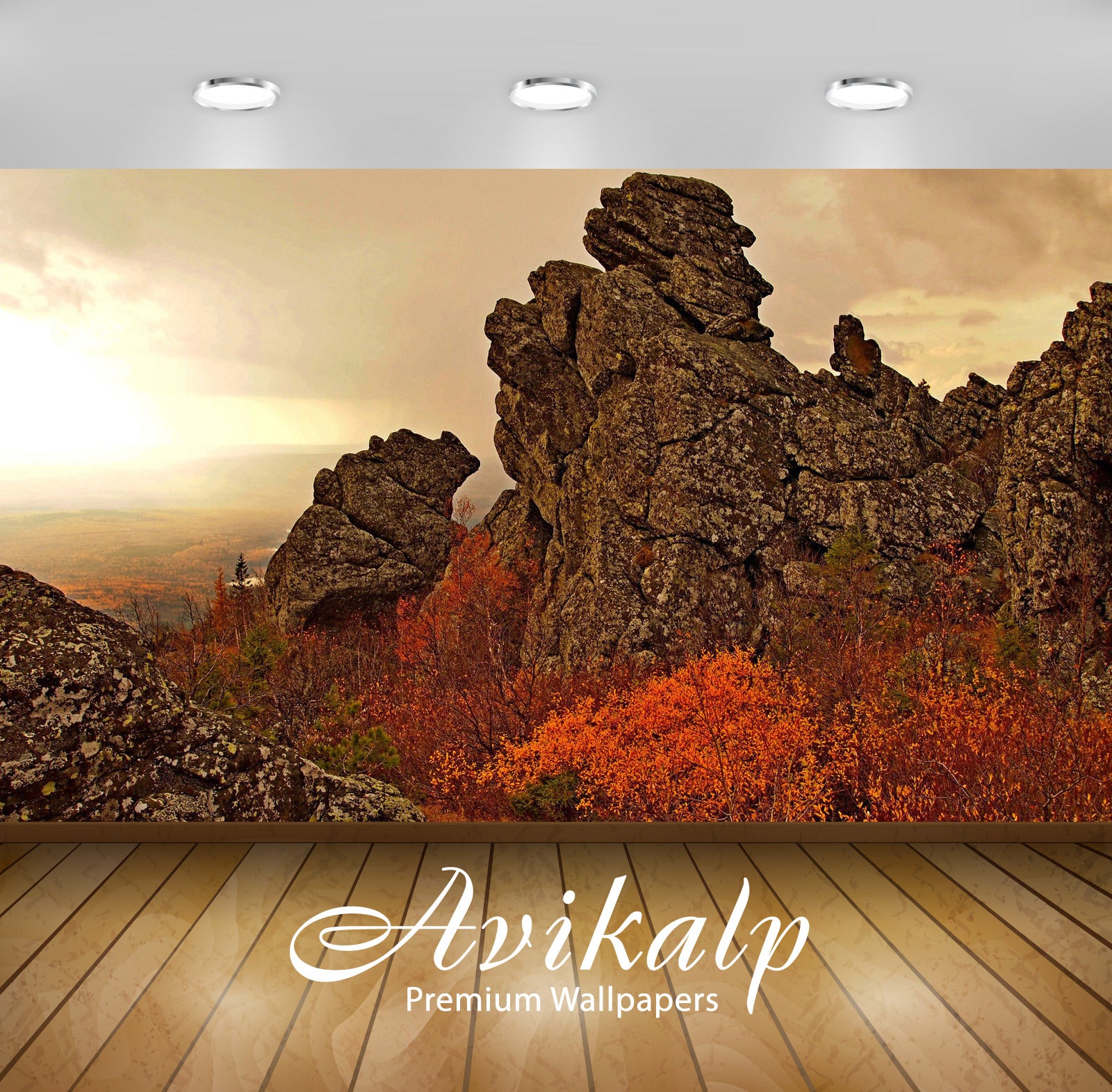 Avikalp Exclusive Awi6154 Rusty Trees On Rocky Cliff Nature Full HD Wallpapers for Living room, Hall Avikalp Exclusive Awi6154 Rusty Trees On Rocky Cliff Nature Full HD Wallpapers for Living room, Hall