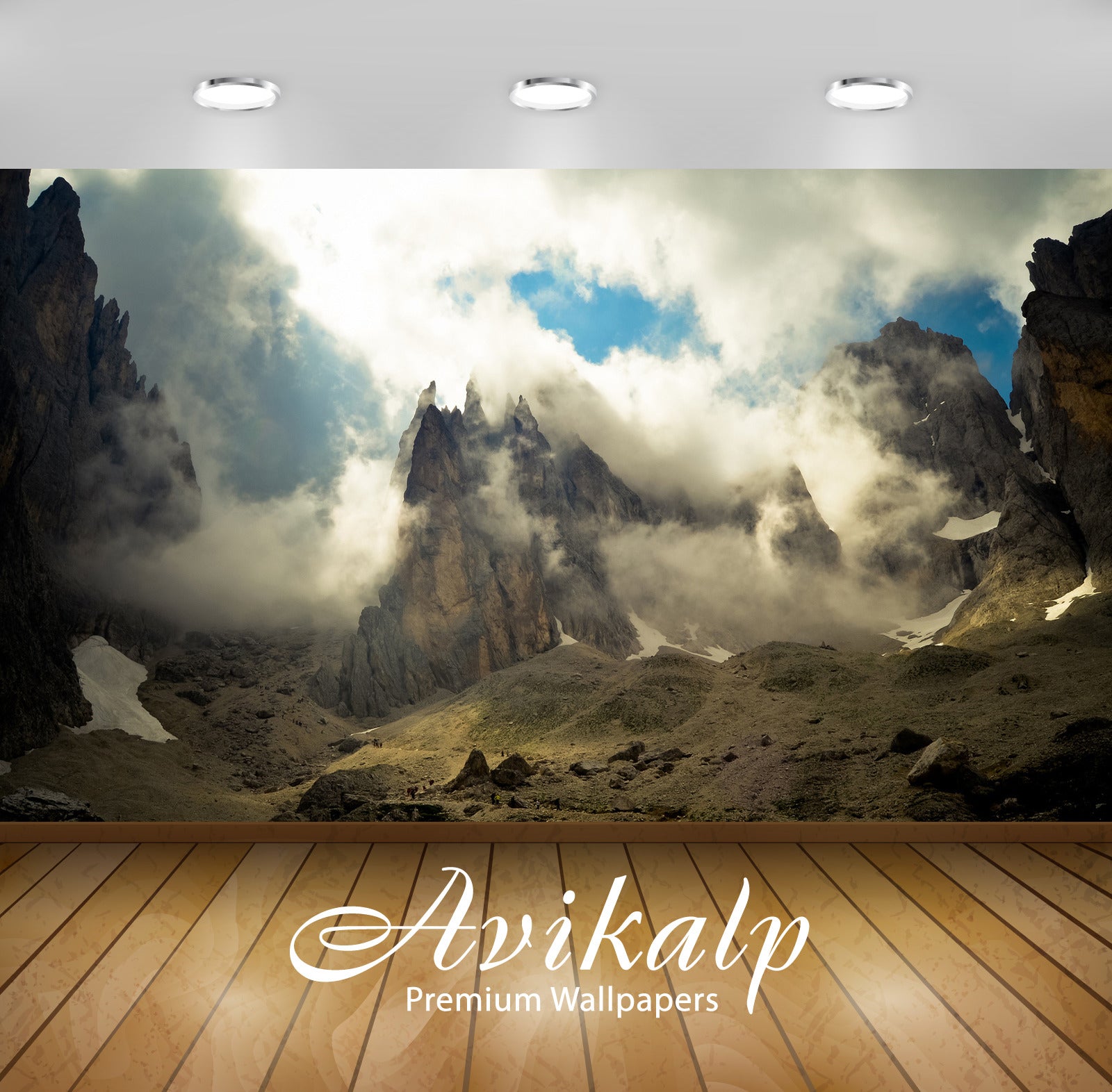 Avikalp Exclusive Awi6182 Sharp Foggy Mountain Peaks Nature Full HD Wallpapers for Living room, Hall Avikalp Exclusive Awi6182 Sharp Foggy Mountain Peaks Nature Full HD Wallpapers for Living room, Hall