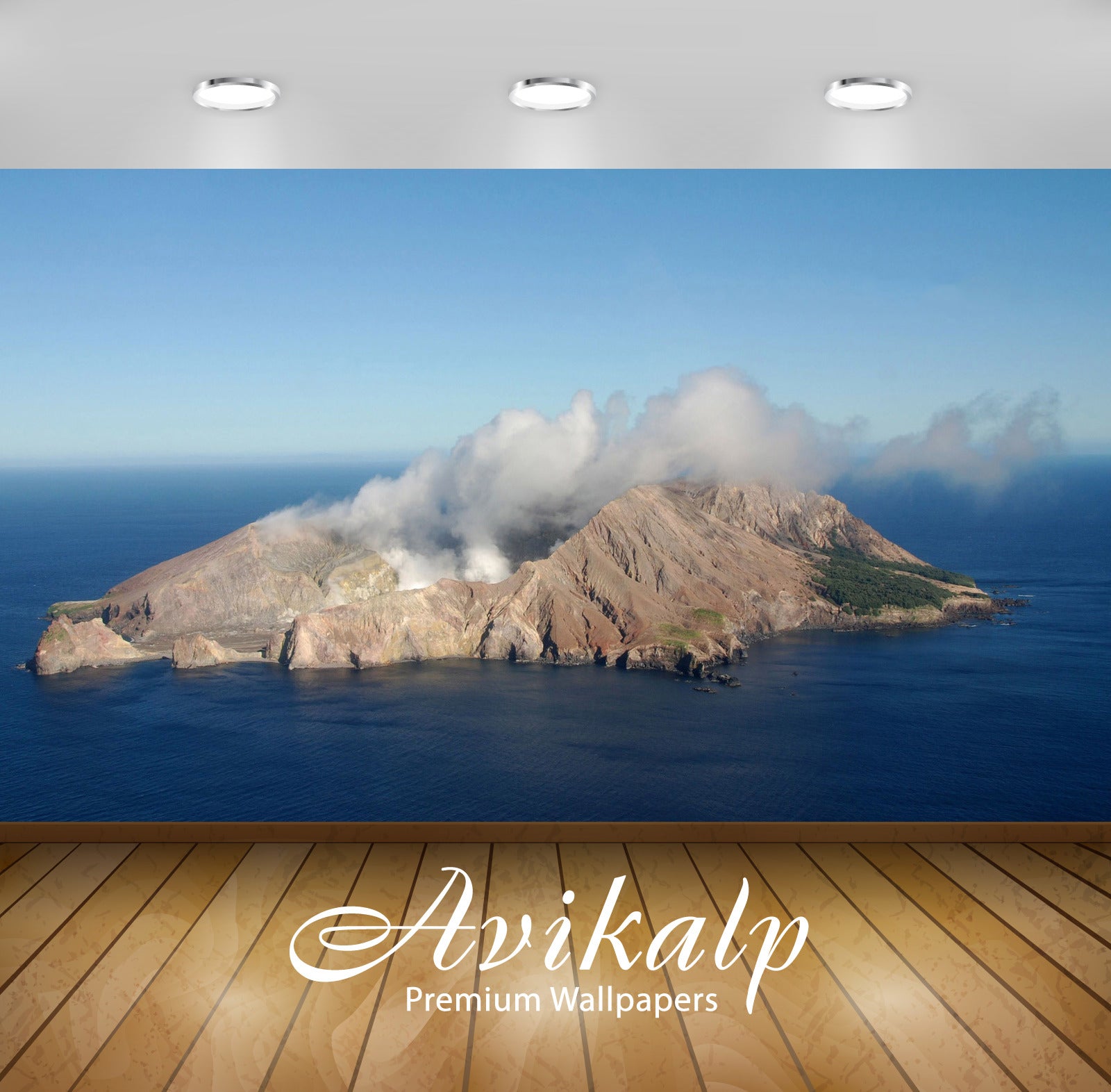 Avikalp Exclusive Awi6234 Small Volcano In The Ocean Nature Full HD Wallpapers for Living room, Hall Avikalp Exclusive Awi6234 Small Volcano In The Ocean Nature Full HD Wallpapers for Living room, Hall