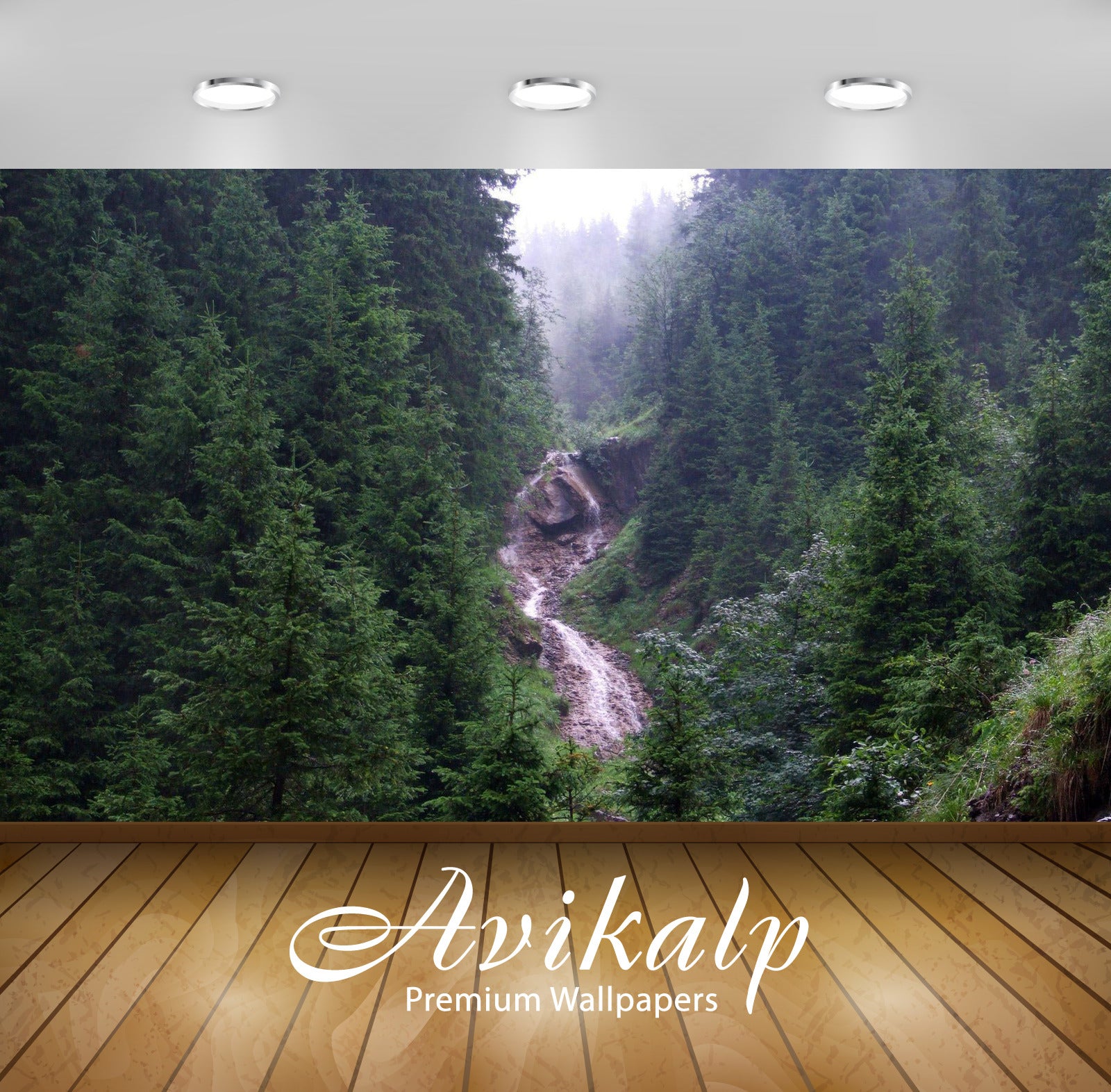 Avikalp Exclusive Awi6235 Small Waterfall Nature Full HD Wallpapers for Living room, Hall, Kids Room Avikalp Exclusive Awi6235 Small Waterfall Nature Full HD Wallpapers for Living room, Hall, Kids Room