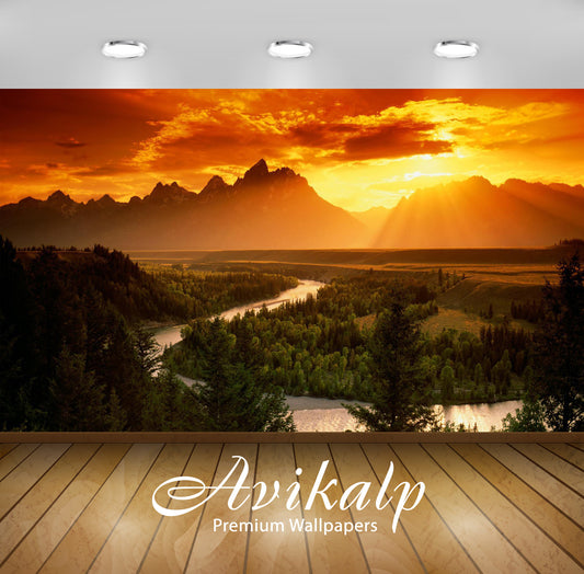 Avikalp Exclusive Awi6241 Snake River In Grand Teton National Park Nature Full HD Wallpapers for Liv