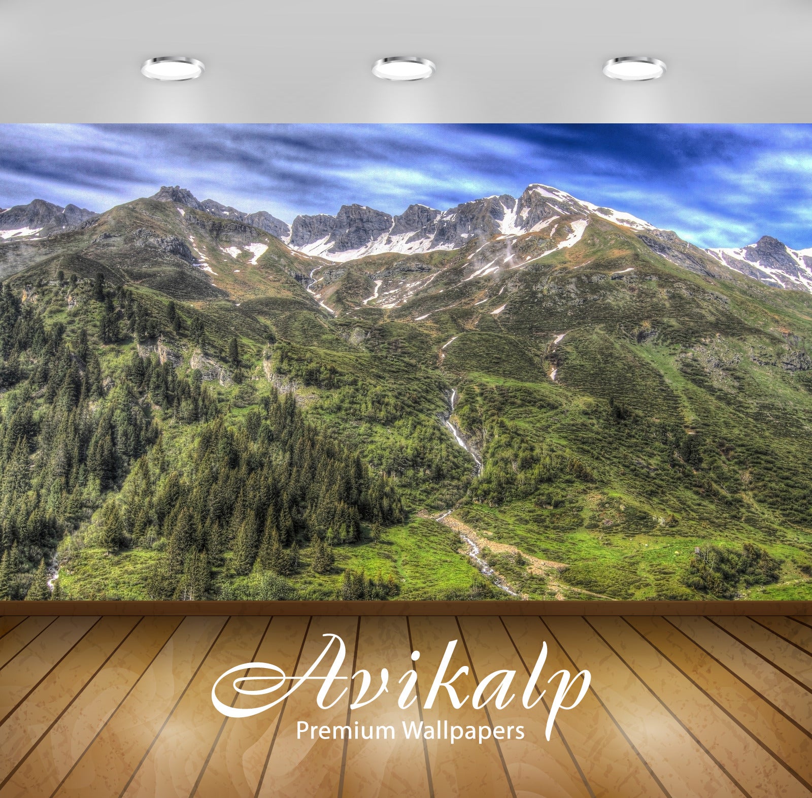 Avikalp Exclusive Awi6250 Snow On The High Rocky Peaks By The Green Forest Nature Full HD Wallpapers Avikalp Exclusive Awi6250 Snow On The High Rocky Peaks By The Green Forest Nature Full HD Wallpapers