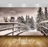 Avikalp Exclusive Awi6255 Snowy Bridge Nature Full HD Wallpapers for Living room, Hall, Kids Room, K Avikalp Exclusive Awi6255 Snowy Bridge Nature Full HD Wallpapers for Living room, Hall, Kids Room, K