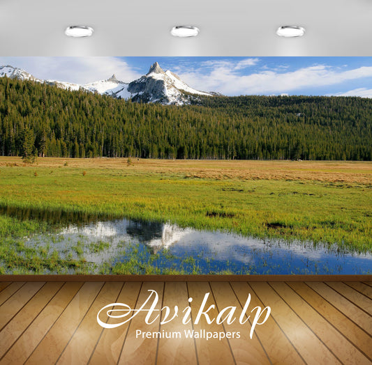 Avikalp Exclusive Awi6274 Snowy Mountain Peak In Yosemite National Park Nature Full HD Wallpapers fo