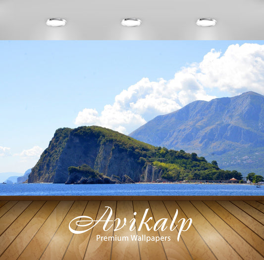 Avikalp Exclusive Awi6381 Summer Day Over The Rocky Shore Nature Full HD Wallpapers for Living room,