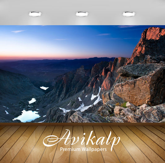 Avikalp Exclusive Awi6429 Sunlight On Rocky Cliff Nature Full HD Wallpapers for Living room, Hall, K