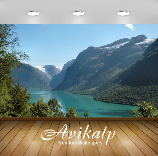 Avikalp Exclusive Awi6446 Sunny Day At The Lake Nature Full HD Wallpapers for Living room, Hall, Kid