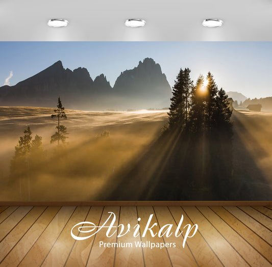 Avikalp Exclusive Awi6471 Sunrise In The Dolomites Nature Full HD Wallpapers for Living room, Hall,