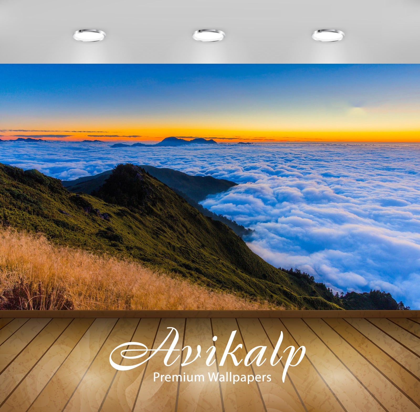 Avikalp Exclusive Awi6479 Sunset Above The Clouds Nature Full HD Wallpapers for Living room, Hall, K Avikalp Exclusive Awi6479 Sunset Above The Clouds Nature Full HD Wallpapers for Living room, Hall, K