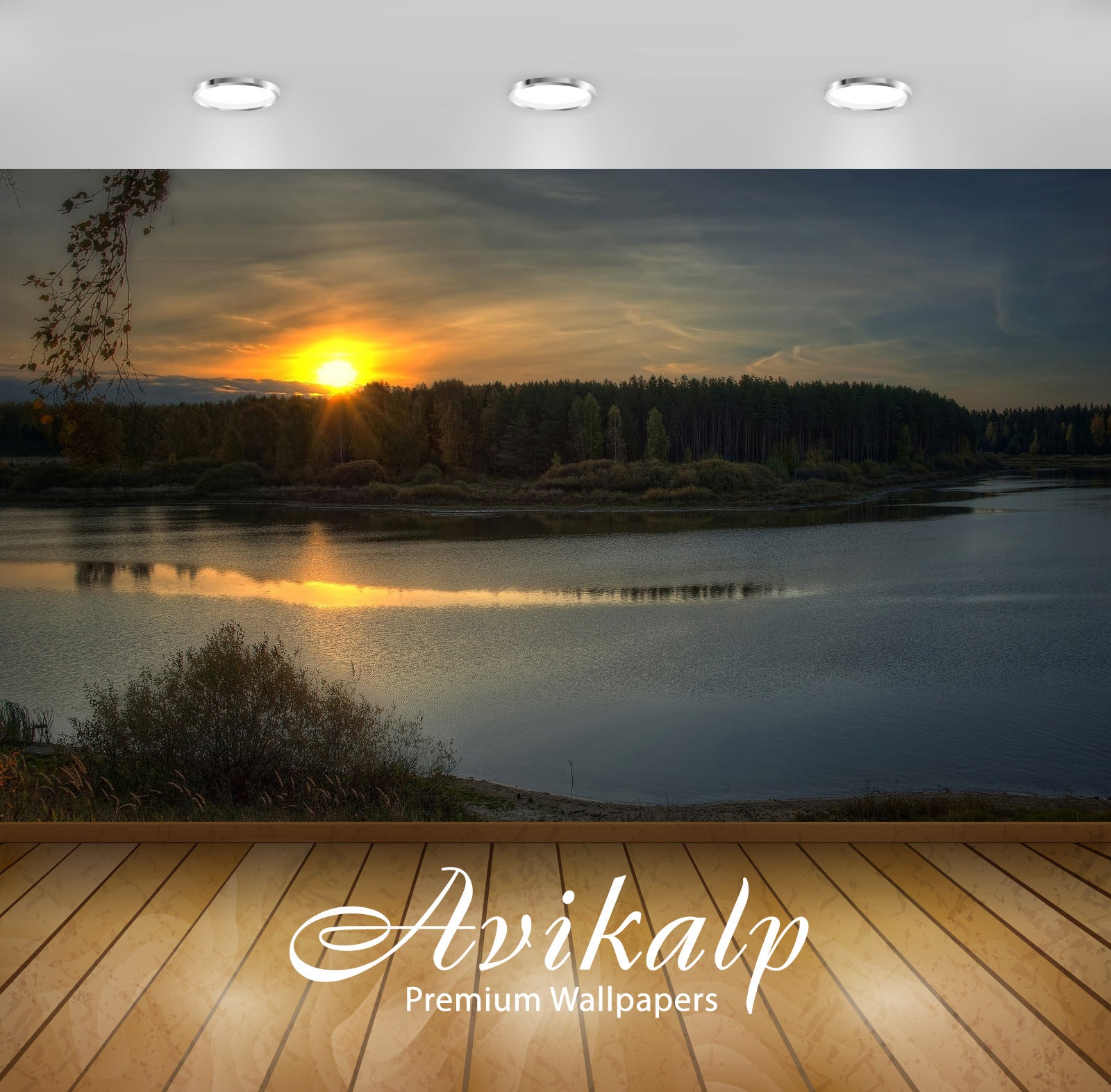 Avikalp Exclusive Awi6480 Sunset Above The Forest Nature Full HD Wallpapers for Living room, Hall, K Avikalp Exclusive Awi6480 Sunset Above The Forest Nature Full HD Wallpapers for Living room, Hall, K