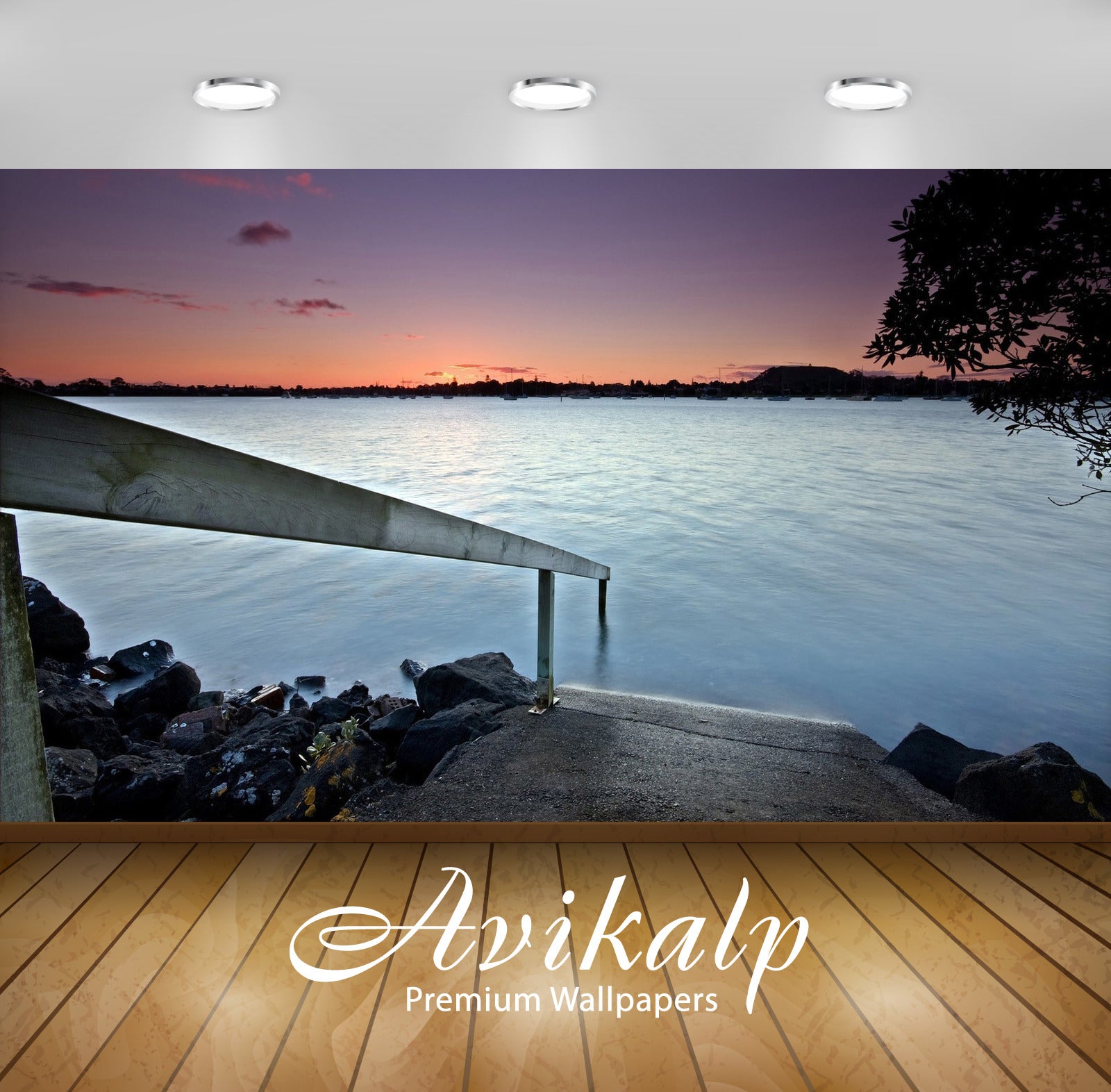 Avikalp Exclusive Awi6486 Sunset At The Lake Nature Full HD Wallpapers for Living room, Hall, Kids R Avikalp Exclusive Awi6486 Sunset At The Lake Nature Full HD Wallpapers for Living room, Hall, Kids R