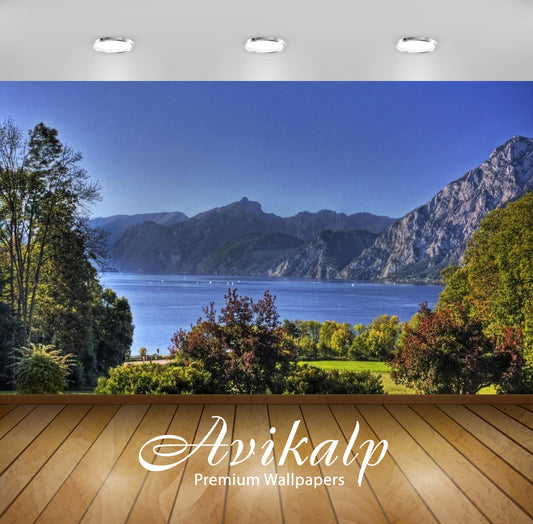 Avikalp Exclusive Awi6590 Traunsee Nature Full HD Wallpapers for Living room, Hall, Kids Room, Kitch