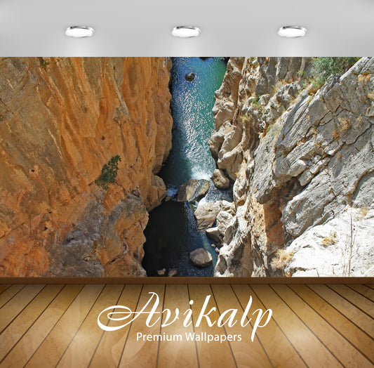 Avikalp Exclusive Awi6633 View Down The Gorge Of The Gaitane Nature Full HD Wallpapers for Living ro