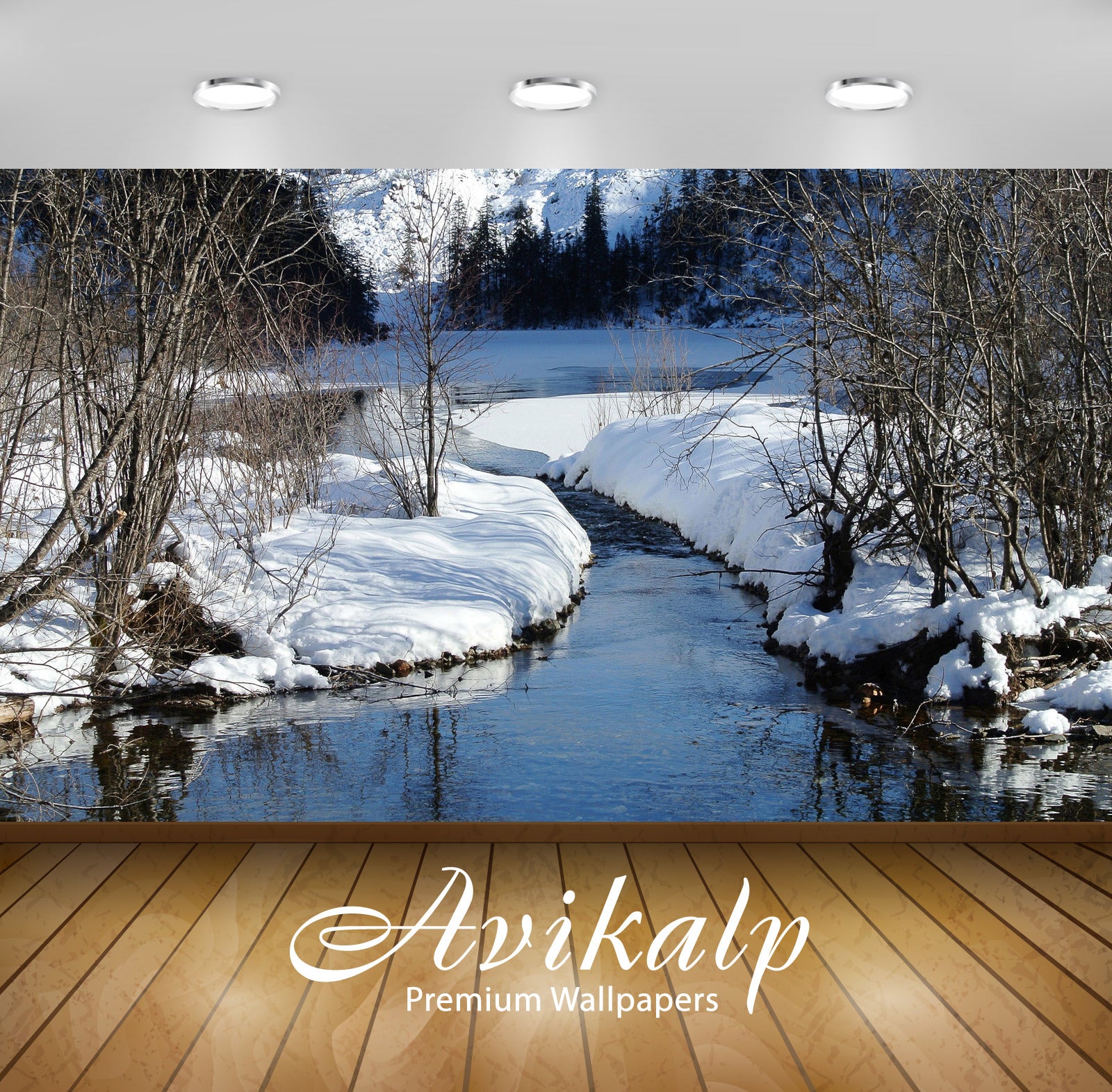 Avikalp Exclusive Awi6649 Water Path Through The Snow Nature Full HD Wallpapers for Living room, Hal Avikalp Exclusive Awi6649 Water Path Through The Snow Nature Full HD Wallpapers for Living room, Hal