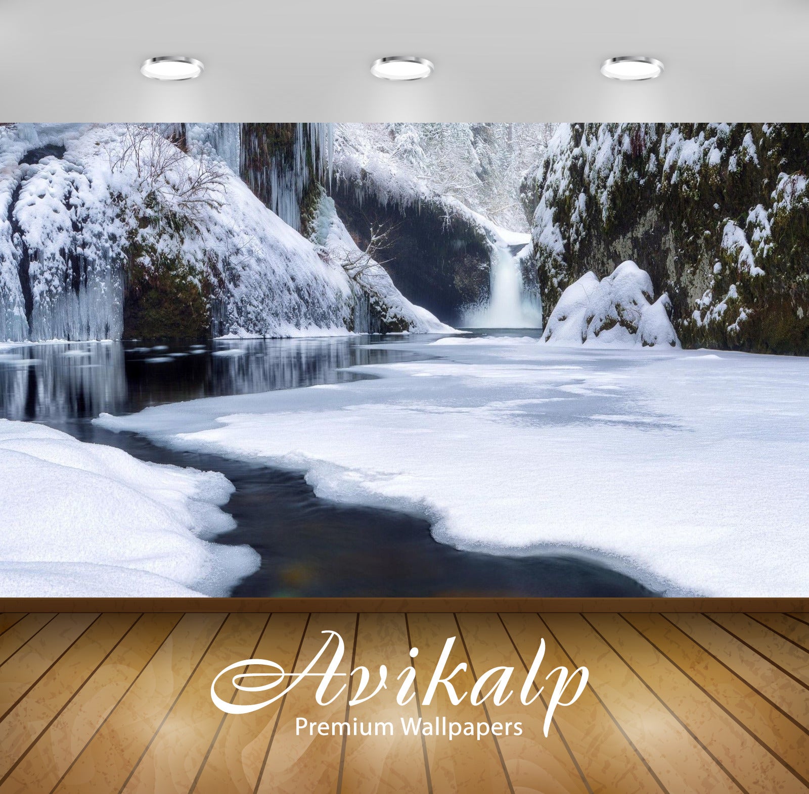 Avikalp Exclusive Awi6664 Waterfall On Frozen River In The Rocky Mountains Nature Full HD Wallpapers Avikalp Exclusive Awi6664 Waterfall On Frozen River In The Rocky Mountains Nature Full HD Wallpapers