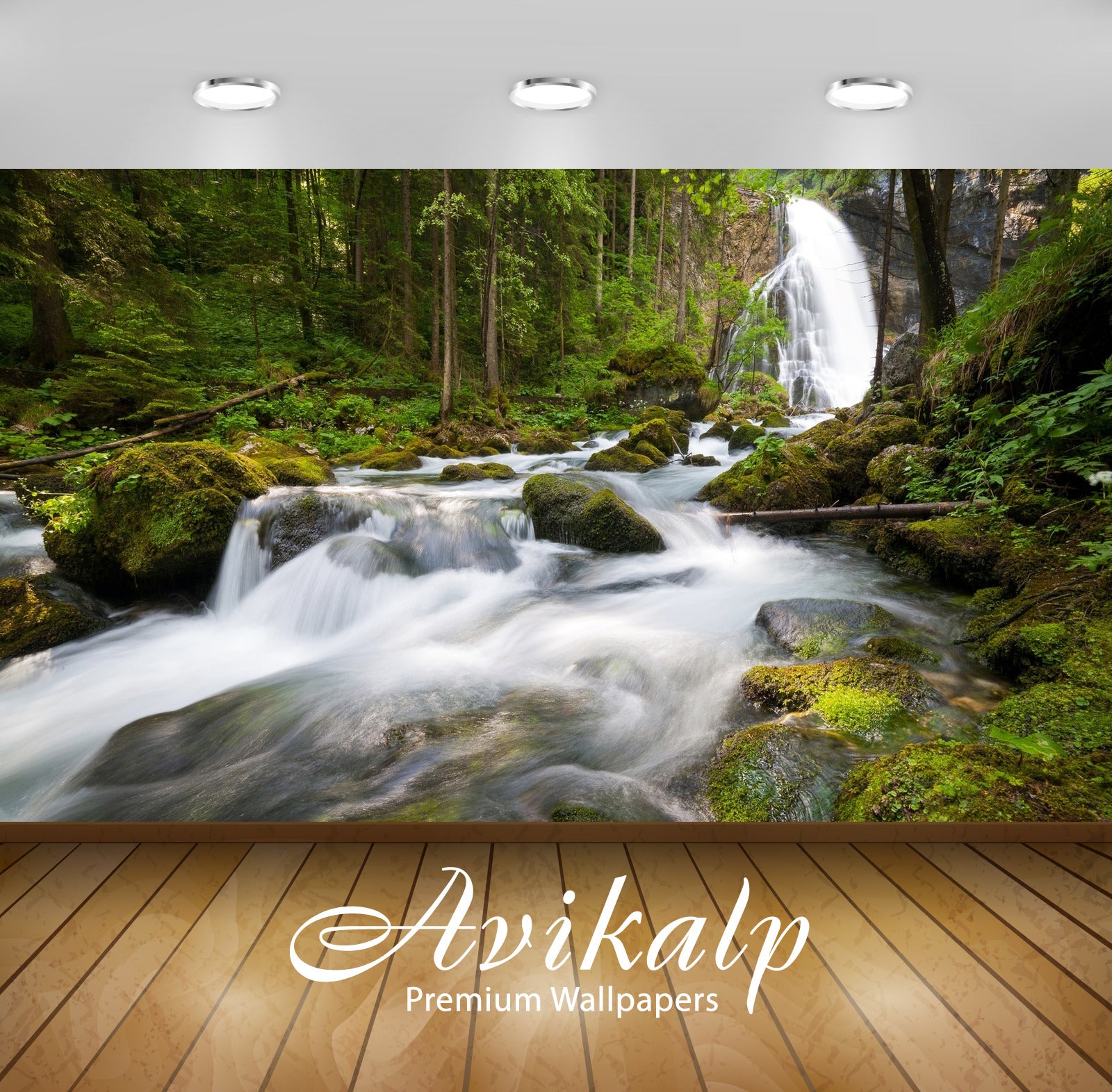 Avikalp Exclusive Awi6665 Waterfall On Mossy Rocks In The Forest Nature Full HD Wallpapers for Livin Avikalp Exclusive Awi6665 Waterfall On Mossy Rocks In The Forest Nature Full HD Wallpapers for Livin