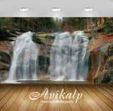 Avikalp Exclusive Awi6671 Waterfall Over Rusty Rocks Nature Full HD Wallpapers for Living room, Hall Avikalp Exclusive Awi6671 Waterfall Over Rusty Rocks Nature Full HD Wallpapers for Living room, Hall